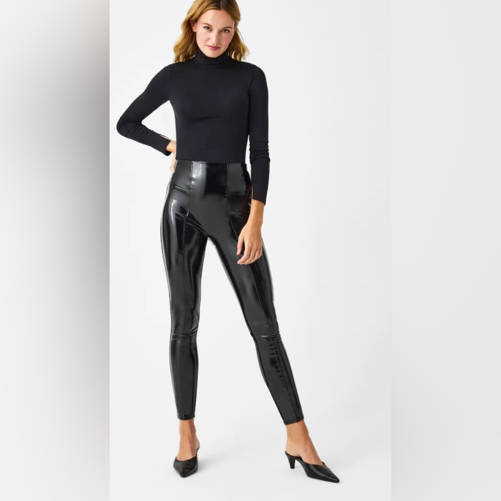 Faux Patent Leather Leggings